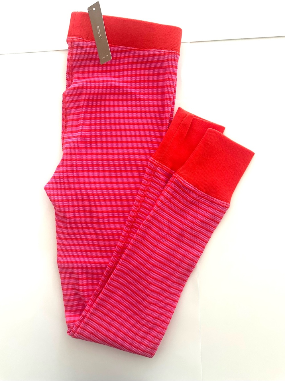 NWT J. Crew Pink & Red Striped Sleep bottoms, XS